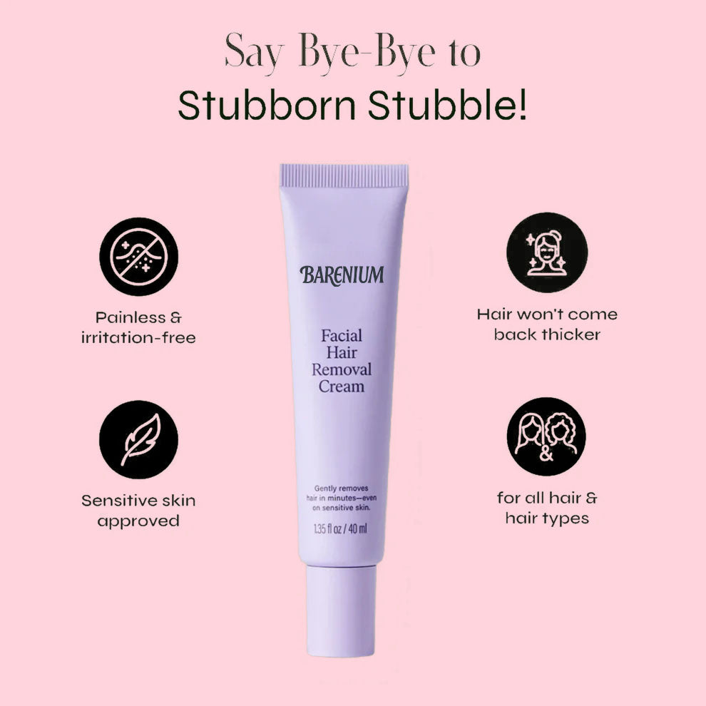 Barenium™ Combo Facial Hair Removal Cream with Post-Waxing Serum