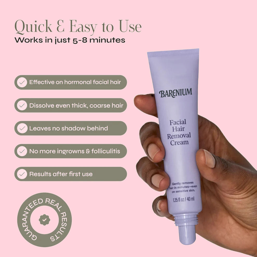 Barenium™ Combo Facial Hair Removal Cream with Post-Waxing Serum
